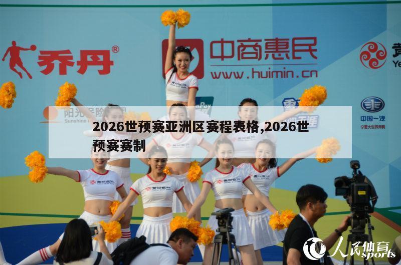 2026世预赛亚洲区赛程表格,2026世预赛赛制